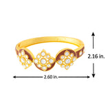 Meher - Zoya Bangle, Women Gold Red Kundan Bangle