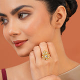 Meher - Seher Ring, Women Seher Gold Kundan Ring