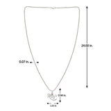 Men Collection Silver Shiv Name Pendant Necklace with Trishul Detail