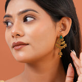 Aaroh - echo bell dangle earring ( Women Gold Dangler Earrings )