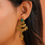 Aaroh - echo bell dangle earring ( Women Gold Dangler Earrings )