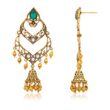 Aaroh - eterna Chandbali Earring ( Women Gold Kundan Chandbali )