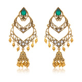Aaroh - eterna Chandbali Earring ( Women Gold Kundan Chandbali )
