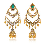 Aaroh - eterna Chandbali Earring ( Women Gold Kundan Chandbali )