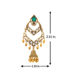Aaroh - eterna Chandbali Earring ( Women Gold Kundan Chandbali )