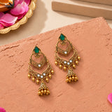 Aaroh - eterna Chandbali Earring ( Women Gold Kundan Chandbali )