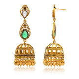 Aaroh - bellora jhumki earring ( Women Gold Kundan Jhumki )