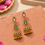 Aaroh - bellora jhumki earring ( Women Gold Kundan Jhumki )