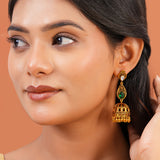 Aaroh - bellora jhumki earring ( Women Gold Kundan Jhumki )