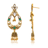 Aaroh - belle Chandbali Earring ( Women Gold Kundan Jhumki Drops )