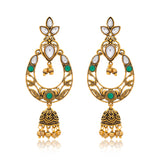 Aaroh - belle Chandbali Earring ( Women Gold Kundan Jhumki Drops )