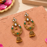 Aaroh - belle Chandbali Earring ( Women Gold Kundan Jhumki Drops )