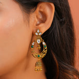Aaroh - belle Chandbali Earring ( Women Gold Kundan Jhumki Drops )