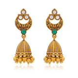 Aaroh - aura bell jhumki earring ( Women Gold Kundan Bell Jhumki )