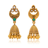 Aaroh - aura bell jhumki earring ( Women Gold Kundan Bell Jhumki )