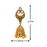 Aaroh - aura bell jhumki earring ( Women Gold Kundan Bell Jhumki )