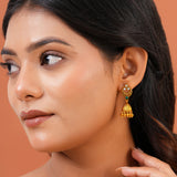 Aaroh - aura bell jhumki earring ( Women Gold Kundan Bell Jhumki )