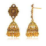 Aaroh - aurelle jhumki earring ( Women Gold Kundan Jhumki )