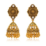 Aaroh - aurelle jhumki earring ( Women Gold Kundan Jhumki )