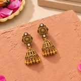 Aaroh - aurelle jhumki earring ( Women Gold Kundan Jhumki )
