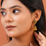 Aaroh - aurelle jhumki earring ( Women Gold Kundan Jhumki )