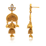 Aaroh - gunjan dangle earring ( Women Gold Kundan Dangler )