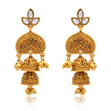 Aaroh - gunjan dangle earring ( Women Gold Kundan Dangler )