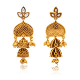 Aaroh - gunjan dangle earring ( Women Gold Kundan Dangler )