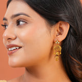 Aaroh - gunjan dangle earring ( Women Gold Kundan Dangler )