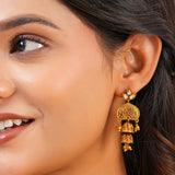 Aaroh - gunjan dangle earring ( Women Gold Kundan Dangler )