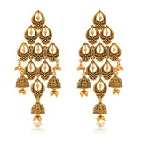 Aaroh - laya dangle earring ( Women Gold Tiered Danglers )