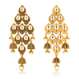 Aaroh - laya dangle earring ( Women Gold Tiered Danglers )