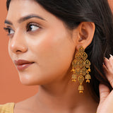 Aaroh - laya dangle earring ( Women Gold Tiered Danglers )