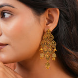 Aaroh - laya dangle earring ( Women Gold Tiered Danglers )