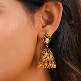 Aaroh - tarang jhumki earring ( Women Gold Kundan Jhumki Danglers )