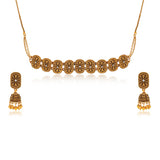 Aaroh - goonj choker necklace set ( Women Gold Choker Necklace Set )