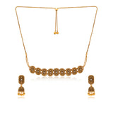 Aaroh - goonj choker necklace set ( Women Gold Choker Necklace Set )