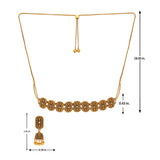 Aaroh - goonj choker necklace set ( Women Gold Choker Necklace Set )