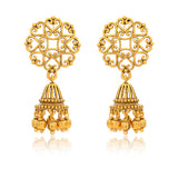 Aaroh - echo bloom short neclace set ( Women Gold Temple Necklace Set )
