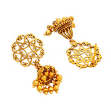 Aaroh - echo bloom short neclace set ( Women Gold Temple Necklace Set )