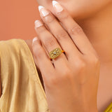 Aaroh - goonj ring ( Women Gold Adjustable Ring )