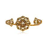 Aaroh -  echo bloom 3 finger ring ( Women Gold Two Finger Ring )