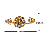 Aaroh -  echo bloom 3 finger ring ( Women Gold Two Finger Ring )