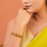 Aaroh - echo halo bracelet ( Women Gold Toned Bracelet )