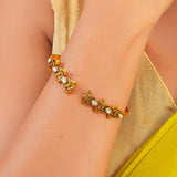 Aaroh - little bell cuff bracelet ( Women Gold Jaali Cuff Bracele )