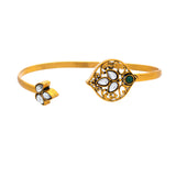 Aaroh - sonance cuff bracelet ( Women Gold Kundan Cuff Bracelet )