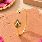 Aaroh - sonance cuff bracelet ( Women Gold Kundan Cuff Bracelet )
