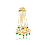 Meher - Begum Pasa, Women Gold Green Kundan Pasa