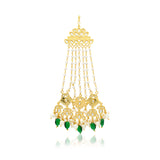 Meher - Begum Pasa, Women Gold Green Kundan Pasa