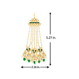 Meher - Begum Pasa, Women Gold Green Kundan Pasa